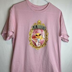 Succ International Lil Mayo Throne Rap Tee Pink T-Shirt Size Large